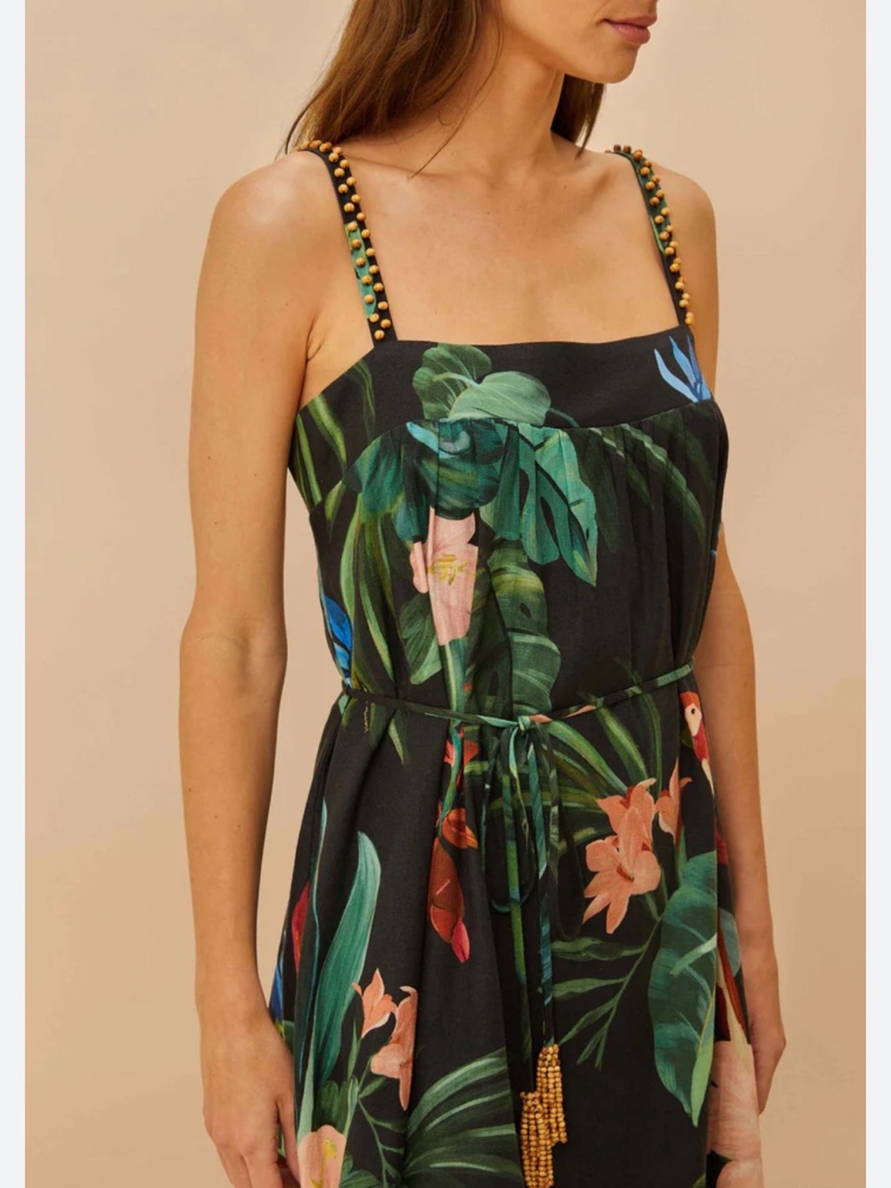 0087 FARM Rio MIDNIGHT MACAW MINI DRESS - Picture 2 of 4